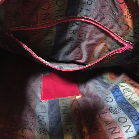 Marino Orlandi Red Large Quilted Leather Tote Bag - Picture 12 of 15